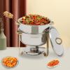 LOHISHILO Chafing Dish Buffet Set,14.2 Qt Catering Buffet Food Warmer Chafers with Top Lid Stainless, for Party, Restaurants, Hotels, Schools, Offices, Food Trucks,Cafeterias, Pizzerias, Gold view 2