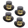 Garneck 4pcs Black and Gold Party Tops Hats for Year Celebration Lightweight and Reusable Holiday Headwear Comfortable Fit for Adults and Creative Festive Accessories view 1