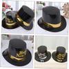 Garneck 4pcs Black and Gold Party Tops Hats for Year Celebration Lightweight and Reusable Holiday Headwear Comfortable Fit for Adults and Creative Festive Accessories view 3