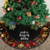 Christmas Tree Skirt Eat A Bag of Dicks Christmas Decorations Soft Red Green Christmas Decor Mat for Xmas Holiday Decorations 48" view 1