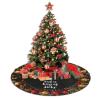 Christmas Tree Skirt Eat A Bag of Dicks Christmas Decorations Soft Red Green Christmas Decor Mat for Xmas Holiday Decorations 48" view 4