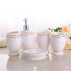 Bathroom Accessory Set Bathroom Soap Dispenser Set 5Pcs Modern Decor Sets Accessories Toothbrush Holder 5 pcs Antique Decor view 3