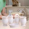 Bathroom Accessory Set Bathroom Soap Dispenser Set 5Pcs Modern Decor Sets Accessories Toothbrush Holder 5 pcs Antique Decor view 4