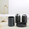 Bathroom Accesories Set Bath Set Bathroom Toothbrush Cup Soap Dispenser Accessories House Decor Aesthetic(Black) view 2