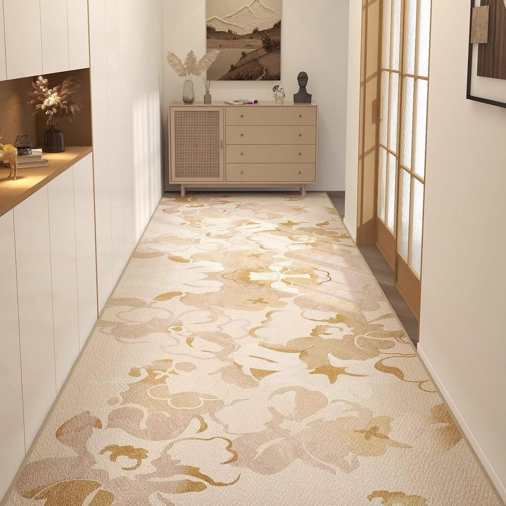 2ft3inx8ft Low-Pile Non-Shedding Washable Runner Rug with Rubber Backing,Ultra Soft Non-Slip Hallway Kitchen Runner Rug Floor Carpet for Bedroom Bathroom Laundry Living Room