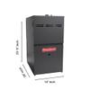 Goodman 60,000 BTU 80% AFUE Single Stage Gas Furnace  Downflow/Horizontal Application | 14" Wide Compact Design | GD9S800603AN with LP Kit| 1200 CFM view 2