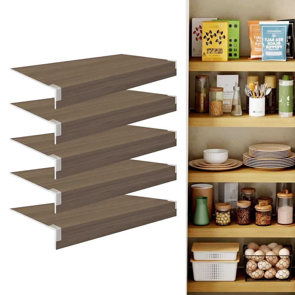 5 Pcs Wire Shelf Covers for Pantry Kitchen Closet Bathroom Office, Moisture-Resistant & Removable, 0.3 Inch Thick PVC Shelf Covers for Wire Shelving