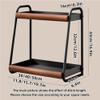 Xadkmwsfm 2-layer Spice Racks, Countertop Seasoning Racks, Metal Frame Display Shelf, Multi-Purpose Storage Organizer for Bathroom, Kitchen(Black,15.7 * 9.4 * 16.9in) view 2