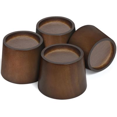 Sopicoz Wood Bed Risers (2 inch Round 4pcs)