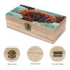 VstaDank Dahlia Flower Wooden Storage Box Decorative Jewelry Case with Lids Exquisite Wood Box, Photos, Trinket Memorial Boxes Large Wood Gift Box for Men Women view 3
