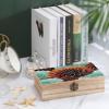 VstaDank Dahlia Flower Wooden Storage Box Decorative Jewelry Case with Lids Exquisite Wood Box, Photos, Trinket Memorial Boxes Large Wood Gift Box for Men Women view 4