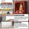 EQWZUPD Altar Table Wooden with Storage, Width 15.7-39.4'', Door Storage, Pull-Out, Buddhist Shrine Altar Cabinet with Doors, for Spiritual Worship & Puja Rituals view 4