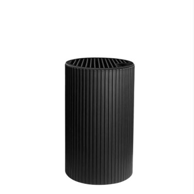 8. Inch Kitchen Knife Holder StandCompatible For Chef Ceramic Inserted Plastic Bucket Storage Tools(Black B)