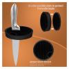 8. Inch Kitchen Knife Holder StandCompatible For Chef Ceramic Inserted Plastic Bucket Storage Tools(Black B) view 4