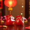 2026 Chinese New Year Zodiac Horse Figurine  Resin Horse in Red Fortune Bag, Symbol of Wealth & Success, Feng Shui Desk Ornament for Home Office, Spring Festival Decoration Gift (Style B) view 4