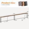 SUPERJARE 118.1 Inch Sofa Table with 2 Power Outlets and USB-C Port, 5.9 Inch Narrow Console Table with Storage, Extra-Long, for Entryway Hallway Couch Behind Sofa, Small Spaces, Rustic Brown view 2