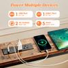 SUPERJARE 118.1 Inch Sofa Table with 2 Power Outlets and USB-C Port, 5.9 Inch Narrow Console Table with Storage, Extra-Long, for Entryway Hallway Couch Behind Sofa, Small Spaces, Rustic Brown view 4