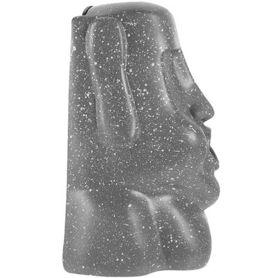 BESPORTBLE 3D Stone Head Tissue Box Cover Black Moai Design Napkin Holder Paper Towel Dispenser for Bedroom Dresser Home Bathroom Decor