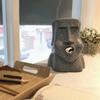 BESPORTBLE 3D Stone Head Tissue Box Cover Black Moai Design Napkin Holder Paper Towel Dispenser for Bedroom Dresser Home Bathroom Decor view 2