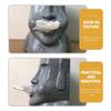 BESPORTBLE 3D Stone Head Tissue Box Cover Black Moai Design Napkin Holder Paper Towel Dispenser for Bedroom Dresser Home Bathroom Decor view 3