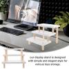 ARTSEWPLY White 3 Tier Wooden Figurine Display Stand for Desktop Storage view 2