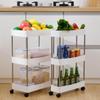 COHEALI Kitchen Storage Shelf Rolling Organizer Multi-Purpose Storage Rack 3 Wide Tiers and Smooth Wheels for Bathroom and Kitchen Floor Use view 3