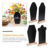 TIDTALEO 4Pcs Coffin Letter Boards Double-Sided Tombstone Shaped Blackboards with Base Easter Message Signs Decorative Chalkboard Set for Home Dcor view 4
