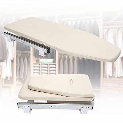 Retractable Ironing Board - Foldable Pull-Out Ironing Station, 180 Rotatable Space-Saving Design for Wardrobe and Laundry Rooms
