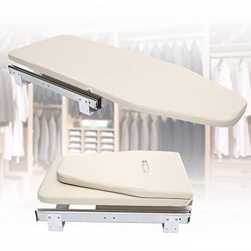 Retractable Ironing Board - Foldable Pull-Out Ironing Station, 180 Rotatable Space-Saving Design for Wardrobe and Laundry Rooms