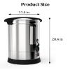 100 Cup Stainless Steel Coffee Urn, 14L/3.7Gal Electric Coffee Maker with Removable Filter, Fast Brewing, Auto Keep-Warm, Hot Beverage Dispenser Ideal for Parties, Catering, and Large Gatherings view 2