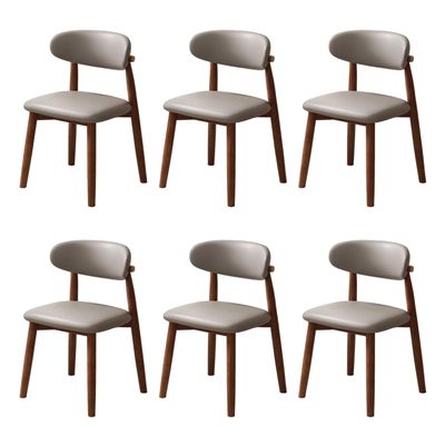 APCHJOJ Wooden Dining Chair Set, Modern upholstered Kitchen Side Chairs, Farmhouse-Style Dining Chairs, with footrests, Suitable for Kitchens and Dining Rooms B 6 Packs