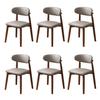APCHJOJ Wooden Dining Chair Set, Modern upholstered Kitchen Side Chairs, Farmhouse-Style Dining Chairs, with footrests, Suitable for Kitchens and Dining Rooms B 6 Packs view 1