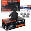 ANBOSON Black Nitrile Gloves Disposable 110 Count + 5 Travel Packs Included, 5 Mil Food Safe Gloves for Cooking, Food Prep & Household Cleaning, Latex Free Powder Free, Textured Grip, Large view 1