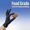 ANBOSON Black Nitrile Gloves Disposable 110 Count + 5 Travel Packs Included, 5 Mil Food Safe Gloves for Cooking, Food Prep & Household Cleaning, Latex Free Powder Free, Textured Grip, Large view 4