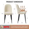 ILEGRIN Upholstered Dining Chairs Set of 6, Modern Dining Room Chairs with Back Chenille Fabric Kitchen Side Chair for Living Room, Restaurant, Cafe, Comedor (Chenelle, Beige, Set of 6) view 4