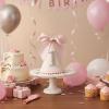 CZFSWT First Birthday Hat, Pink Bow First Birthdays Crown, One Year Old Birthday Hat Suitable for Party Planner and Photographer view 4