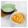17/20cm Air Fryers Oven Baking Tray Reusable Silicone Non-Stick Round Pan Microwave Pads Airfryer Liner Cake Mold(White Size L-20CM) view 2