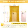 1 MIDDLE ONE 2 Pack Small Pillow, Memory Foam Mini Pillow 11 X 7 Inches for Travel, Sleeping, Nap and Neck, Knee, Lumbar Support, Tiny Cushion for Pet, Dogs (Golden Yellow) view 2