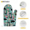 Border Collie Florals Oven Mitts and Pot Holders Set Cotton Lined Kitchen Gloves Pot Holders High Heat Resistant Baking Mitts Hanging Loop for Kitchen Outdoor Grilling view 3