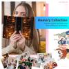 Photo Album 5x7-120 Photos Capacity,PU Leather Cover with Elastic Band,High Definition Waterproof PP Pages for Family Wedding Anniversary Baby Record,Candlelight bookshelf view 4