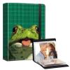 Photo Album 5x7-120 Photos Capacity,PU Leather Cover with Elastic Band,High Definition Waterproof PP Pages for Family Wedding Anniversary Baby Record,Cute Green Frog view 1