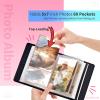 Photo Album 5x7-120 Photos Capacity,PU Leather Cover with Elastic Band,High Definition Waterproof PP Pages for Family Wedding Anniversary Baby Record,Cute Green Frog view 2
