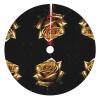 Gold Rose 30/36/48 Inches Printed Thick Chirstmas Tree Skirt Collar Reversible Holiday Floor Xmas Tree Mat Protector Mirror Nice Design view 1