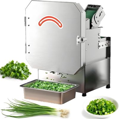 AiODiO 200W Electric Scallion Cutter Machine,Commercial Scallion Chopper,Stainless Steel,1.5-35mm Adjustable,150kg/h,700 RPM,for Garlic, Potato & Cucumber 110V