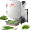 AiODiO 200W Electric Scallion Cutter Machine,Commercial Scallion Chopper,Stainless Steel,1.5-35mm Adjustable,150kg/h,700 RPM,for Garlic, Potato & Cucumber 110V view 1