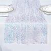 1 Pack Sequin Table Runner,Party Decor for Birthday Wedding Dining Events Glittery Table Cover Accessorie(White) view 1