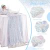 1 Pack Sequin Table Runner,Party Decor for Birthday Wedding Dining Events Glittery Table Cover Accessorie(White) view 3