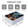 DISUOFEART Large Metal Tin Box with Lid, Sturdy Decorative Metal Storage Container, Moonlit Eiffel Tower Streetscape Durable Printed Tin Case for Gifts, Crafts, Small Items, Home & Office Organization view 3
