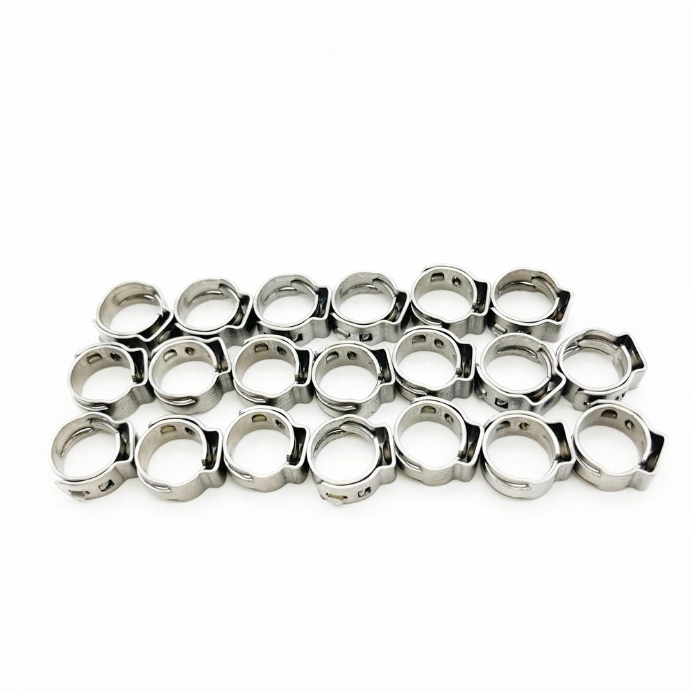 Bag of 20 X Stainless Stepless Clamps(Suit 8/9.5/10.5/12.8/14.5/16.5/18.5/20.5MM OD) hardware tool(KL06736)