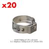 Bag of 20 X Stainless Stepless Clamps(Suit 8/9.5/10.5/12.8/14.5/16.5/18.5/20.5MM OD) hardware tool(KL06736) view 2